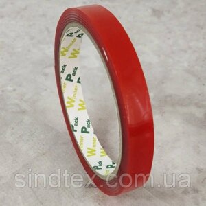 Двостороння клейка червона стрічка піноакрил (50502CR) 12мм х 2м