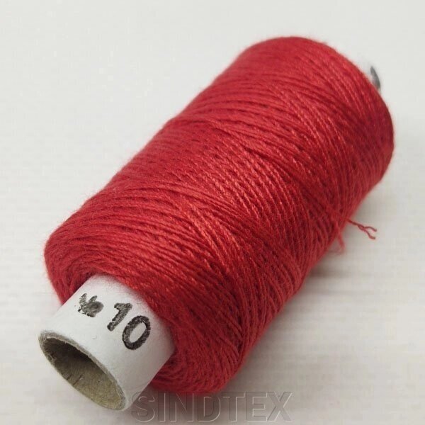 Джинсові нитки, висока міцність # 10, червоний кол. 010 від компанії SINDTEX - фото 1