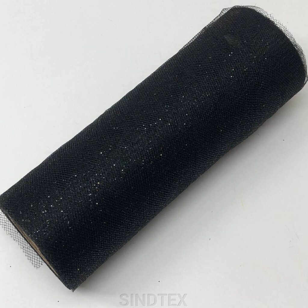Фатін у рулоні з розпиленням-15 см, (чорний) 9 м від компанії SINDTEX - фото 1