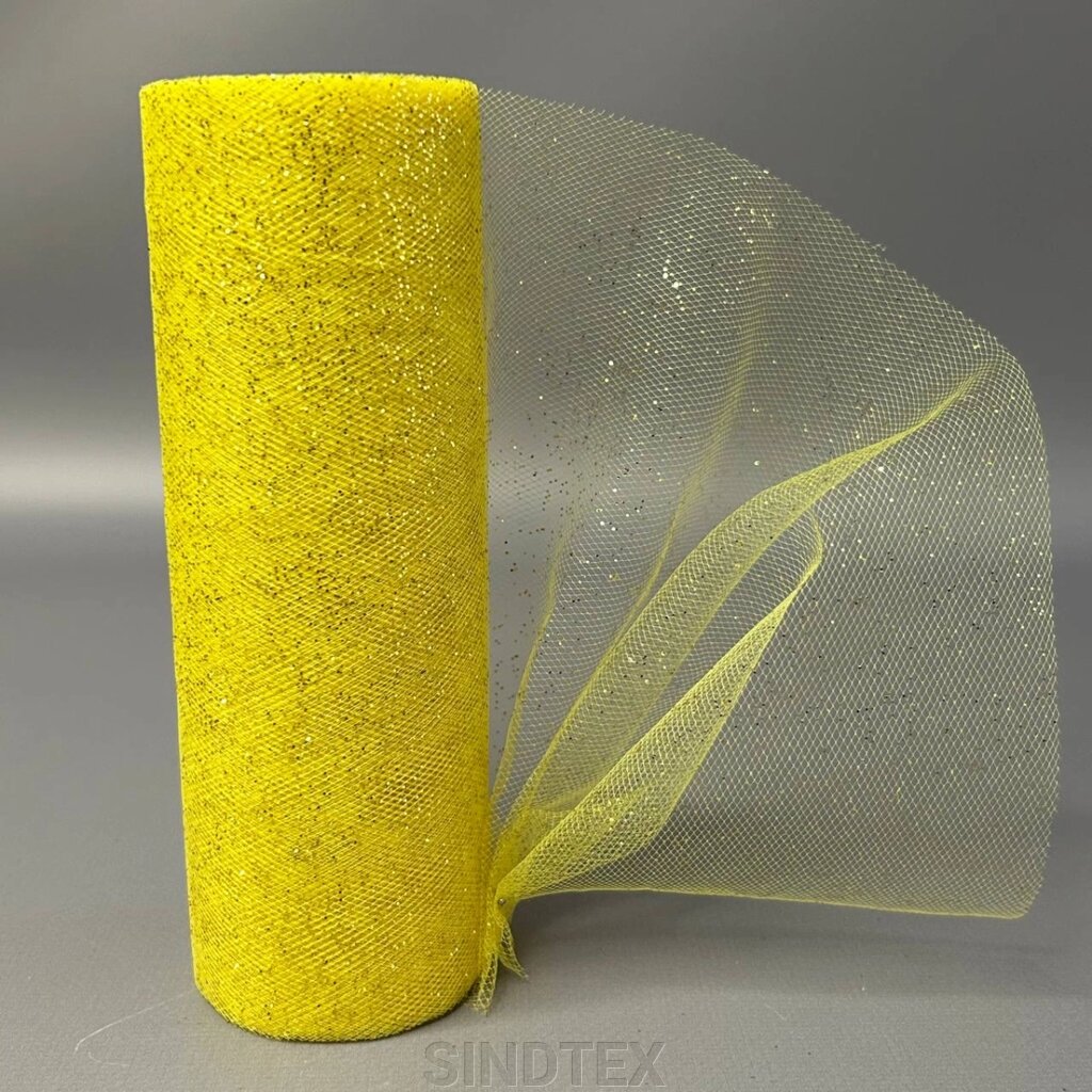 Фатін у рулоні з розпиленням-15 см, (жовтий) 9 м від компанії SINDTEX - фото 1