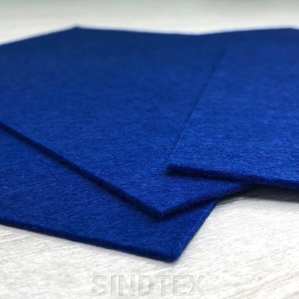Фетр щільний, 2 мм, 20х30 см, колір - синій С63 від компанії SINDTEX - фото 1