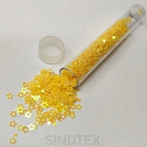 Фігура неонові блискітки 5г, жовтий (93092-5) від компанії SINDTEX - фото 1