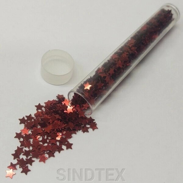 Фігурні блискітки 5г, червоний (93705-3) від компанії SINDTEX - фото 1