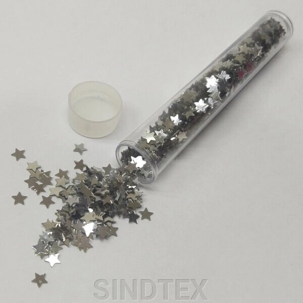 Фігурні блискітки 5г, срібло (93705-2) від компанії SINDTEX - фото 1