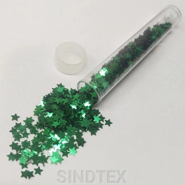 Фігурні блискітки 5г, зелений (93705-5) від компанії SINDTEX - фото 1