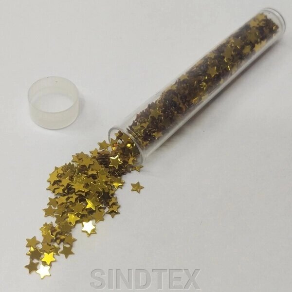 Фігурні блискітки 5г, золото (93705-1) від компанії SINDTEX - фото 1
