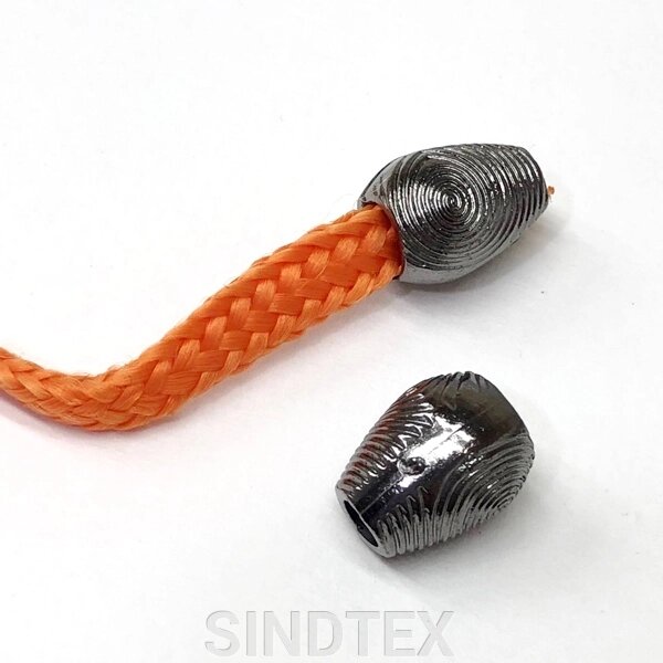 Фіксатор для шнура пластиковий 13 мм, колір: срібло від компанії SINDTEX - фото 1