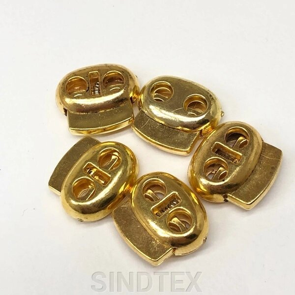 Фіксатор для шнура пластиковий 2 см, колір: золото від компанії SINDTEX - фото 1