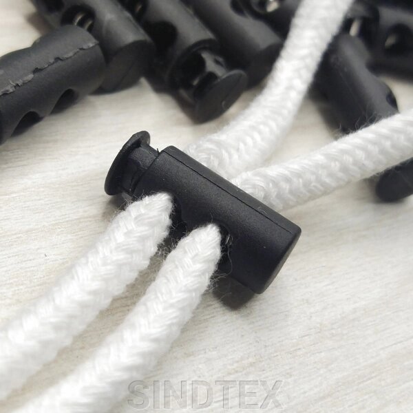 Фіксатор для шнура пластиковий чорний - 20 мм від компанії SINDTEX - фото 1