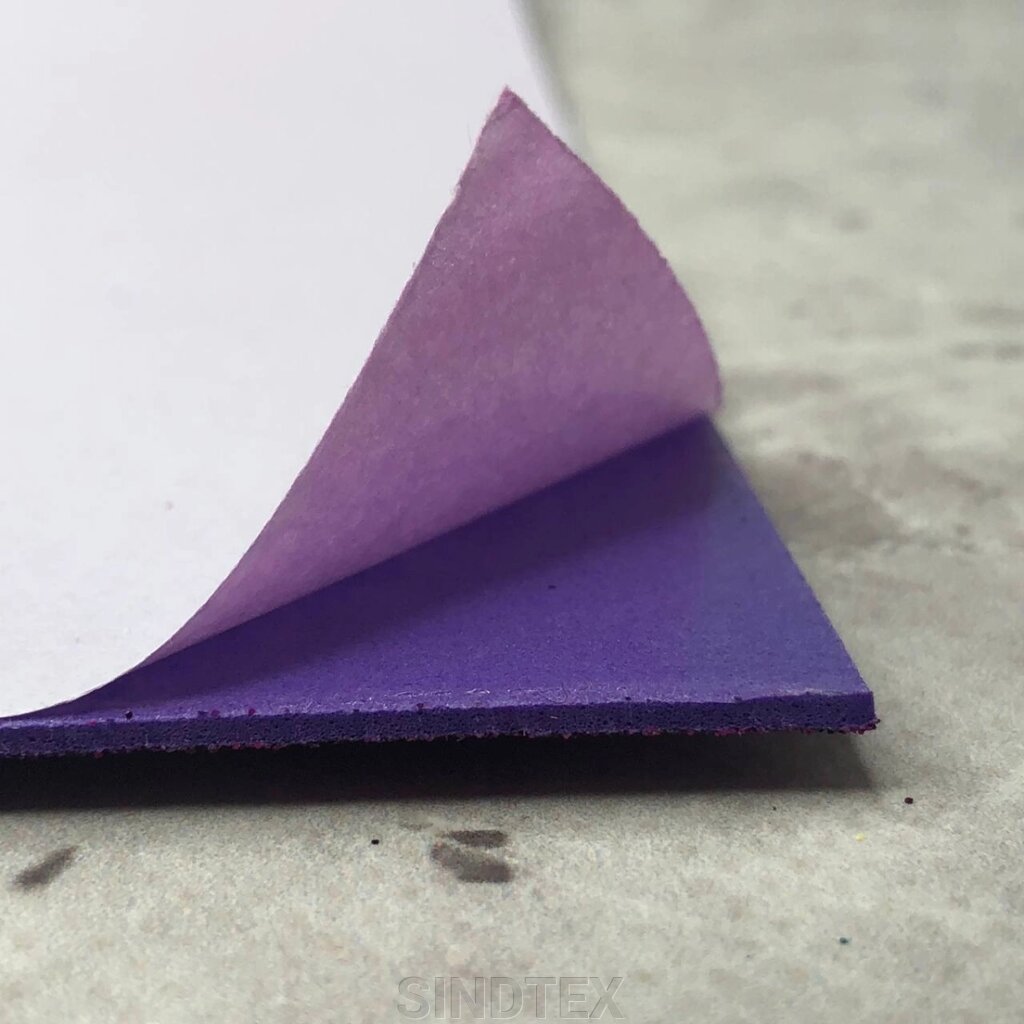 Фоаміран фіолетовий-007 з глітером на клейовій основі 1,6 мм - 1 лист А4 від компанії SINDTEX - фото 1