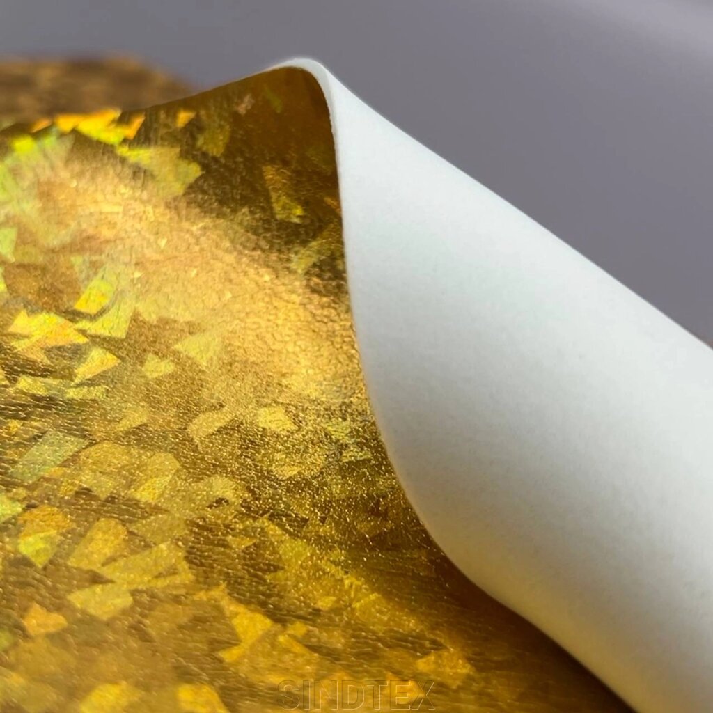 Фоаміран голограма 1,8 мм, 1 лист А4 - золотий від компанії SINDTEX - фото 1