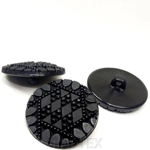 Гарні гудзики для (кардигана) верхнього одягу чорні 30 мм від компанії SINDTEX - фото 1