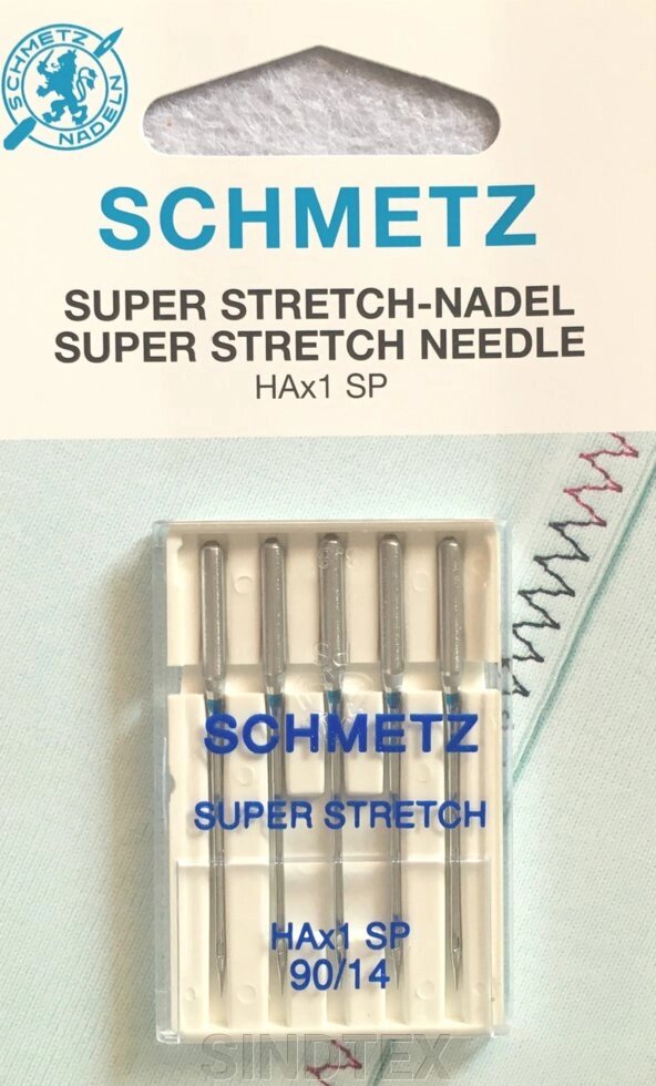 Голка Super Stretch НАх1 SP 90/14 для еластичних матеріалів та трикотажних продуктів - 5 шт від компанії SINDTEX - фото 1