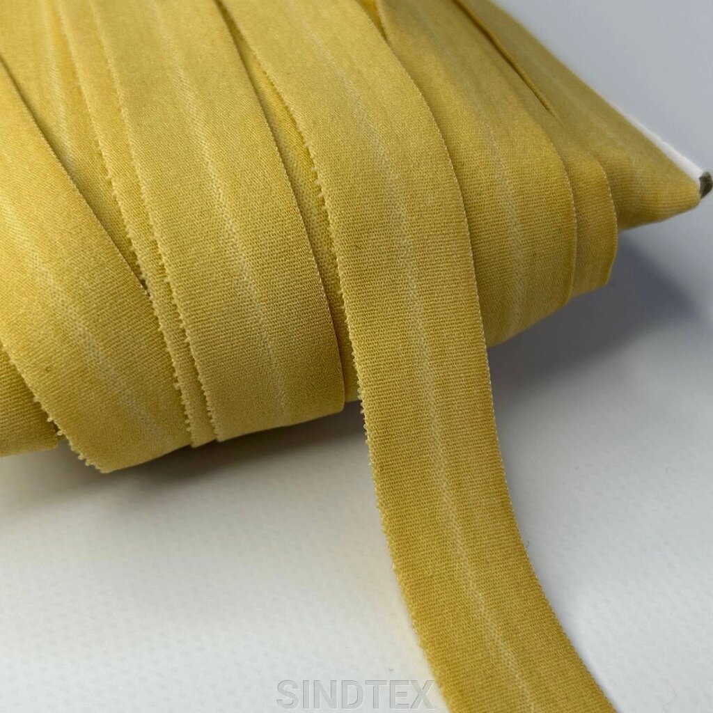 Горчиця- трикотажна окантувальна бейка матова 2 см х 1м. від компанії SINDTEX - фото 1