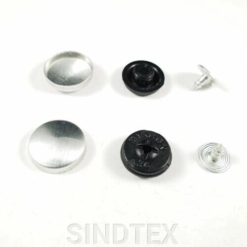 Ґудзик для затягування прибивний # 28 - 16,5 мм чорний від компанії SINDTEX - фото 1