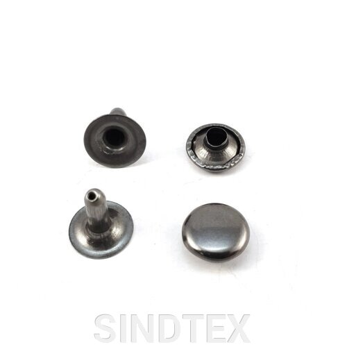 Холітен 12x12 Чорний нікель (1000шт) двостороній з нержавіючої сталі (латунь) від компанії SINDTEX - фото 1