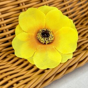 Штучна квітка Мак 5 см - жовтий