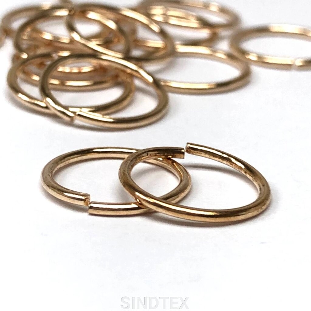 Кільце сполучне, одинарне 12 мм, колір золото - 10г/уп від компанії SINDTEX - фото 1