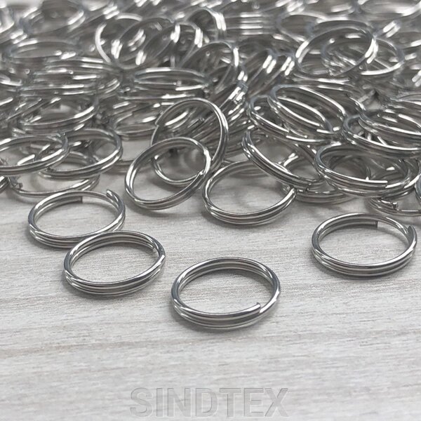 Кільця подвійні сполучні 10 мм, колір сталь - 10г/уп від компанії SINDTEX - фото 1