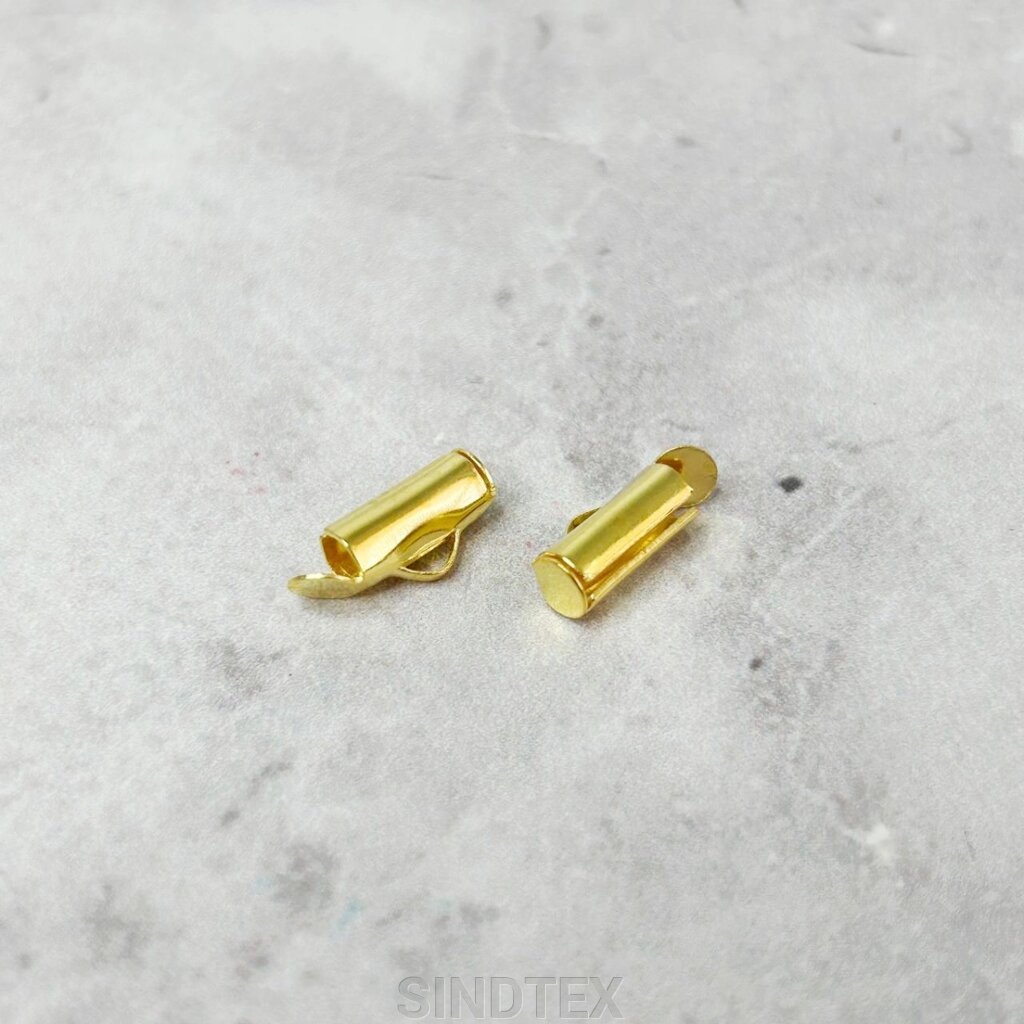 Кінцевик-трубочка слайдер для прикрас 10 мм - лимонне золото від компанії SINDTEX - фото 1