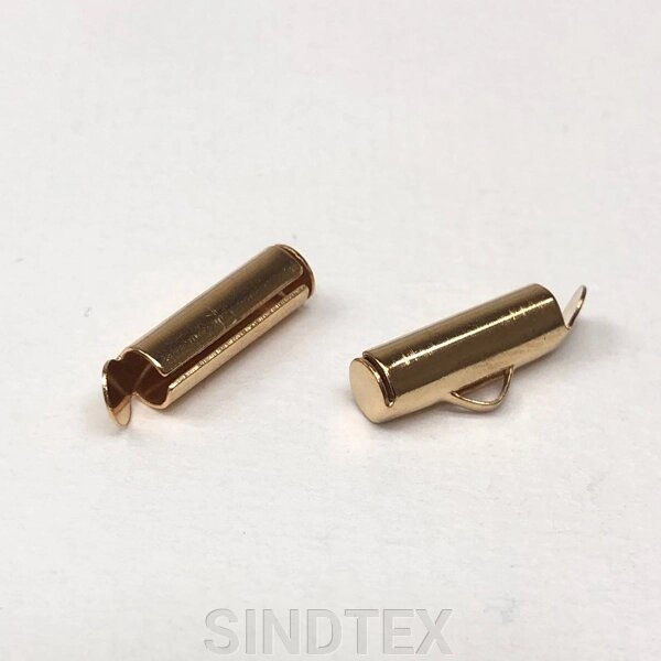 Кінцевик-трубочка слайдер для прикрас 13 мм - золото від компанії SINDTEX - фото 1