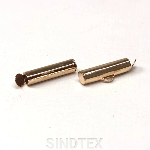 Кінцевик-трубочка слайдер для прикрас 16 мм - золото від компанії SINDTEX - фото 1