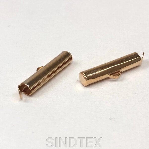 Кінцевик-трубочка слайдер для прикрас 20 мм - золото від компанії SINDTEX - фото 1