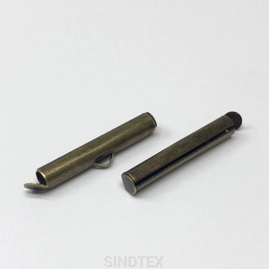 Кінцевик-трубочка слайдер для прикрас 25 мм -  бронза від компанії SINDTEX - фото 1