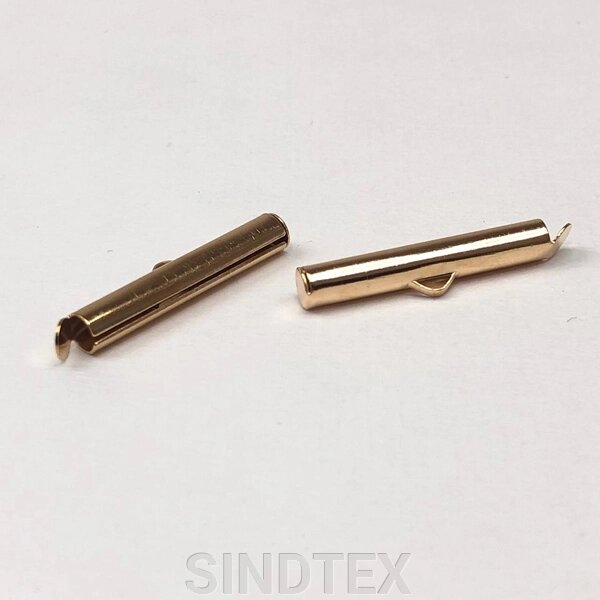 Кінцевик-трубочка слайдер для прикрас 25 мм - золото від компанії SINDTEX - фото 1