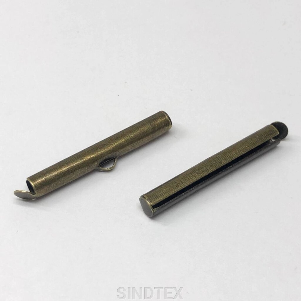 Кінцевик-трубочка слайдер для прикрас 30 мм -  бронза від компанії SINDTEX - фото 1