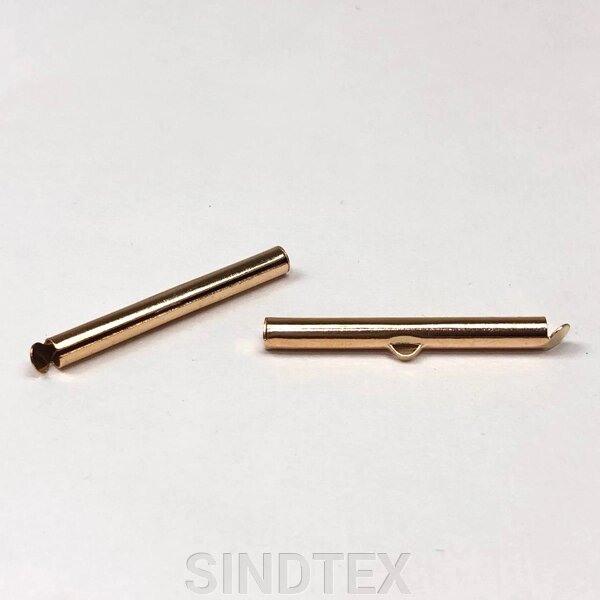 Кінцевик-трубочка слайдер для прикрас 35 мм - золото від компанії SINDTEX - фото 1