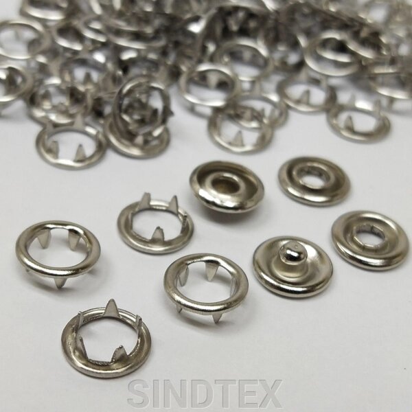 Китайська кнопка Baby 9,5мм - нікель (50 шт.) (212223) від компанії SINDTEX - фото 1