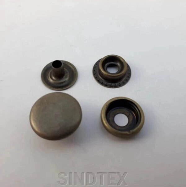 Кнопка # 61 15 мм Антик з нержавіючої сталі (50 шт.) (108808) від компанії SINDTEX - фото 1