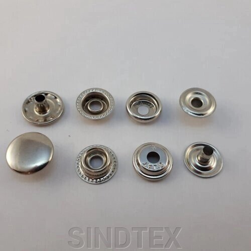 Кнопка # 61 15 мм нікель нержавіючий (720шт) (108808) від компанії SINDTEX - фото 1
