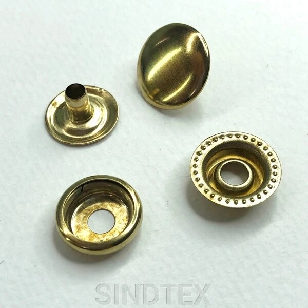 Кнопка # 61 Золото 15 мм (50 шт.) (108808) від компанії SINDTEX - фото 1