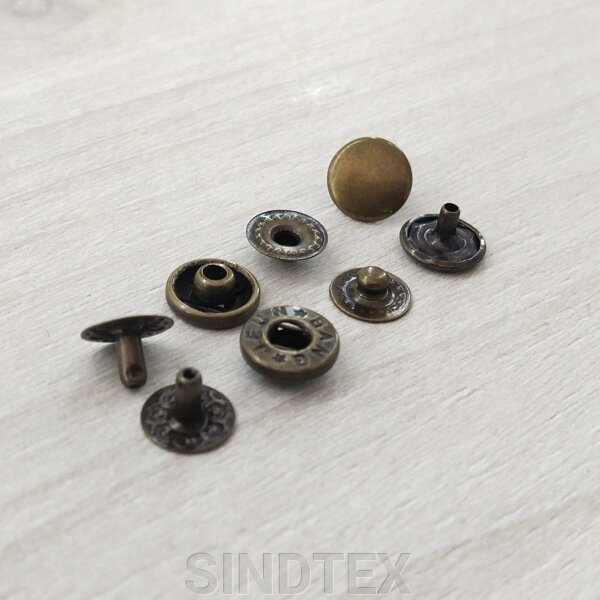 Кнопка Альфа 10мм Антик VT-2 Нержавіюча сталь (720шт.) (101101) від компанії SINDTEX - фото 1