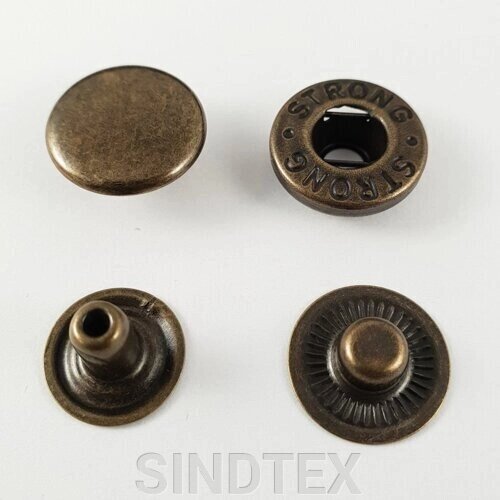 Кнопка Альфа 12,5мм #54 Антик (720шт.) (102202) від компанії SINDTEX - фото 1