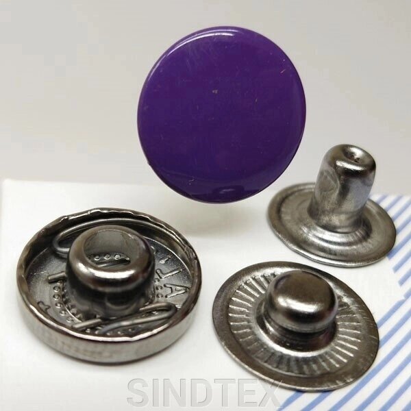 Кнопка Альфа 15мм Фіолетова низ 12.5 мм (10шт.) (103303) від компанії SINDTEX - фото 1