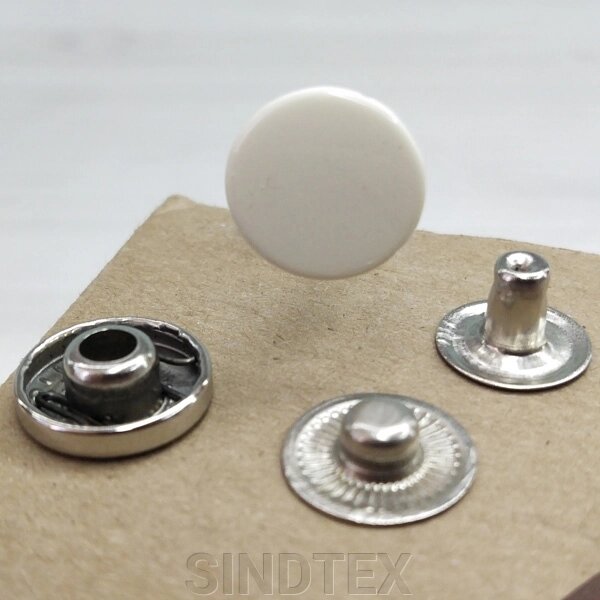 Кнопка Альфа 15мм Молочна (10шт.) (103303) від компанії SINDTEX - фото 1