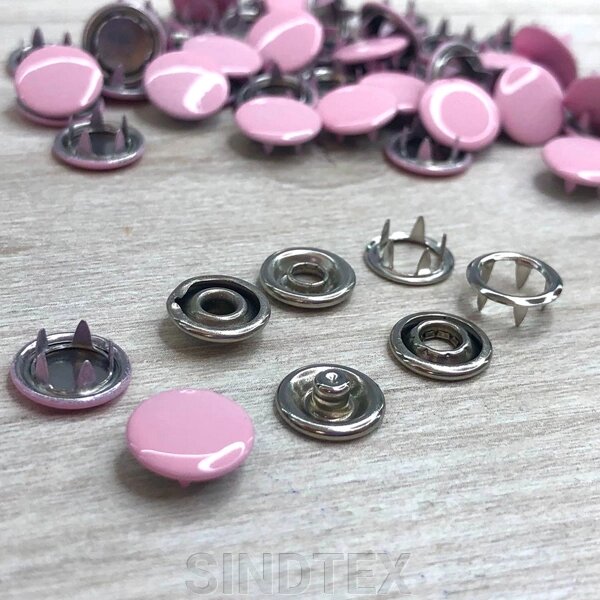 Кнопка Baby 9,5м з закритою шляпкою Рожевий 50шт. (212223) від компанії SINDTEX - фото 1