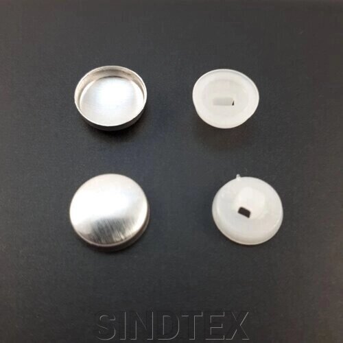 Кнопка для затягування на пластиковій нозі # 18 - 11 мм біла від компанії SINDTEX - фото 1