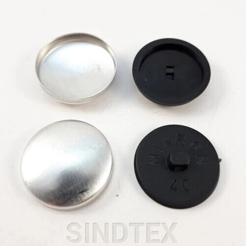 Кнопка для затягування на пластиковій нозі # 40 - 24,3 мм Чорна від компанії SINDTEX - фото 1