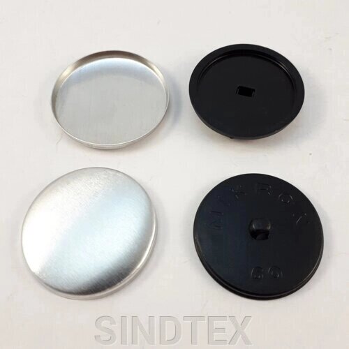 Кнопка для затягування на пластиковій нозі # 60 - 37 мм чорна від компанії SINDTEX - фото 1