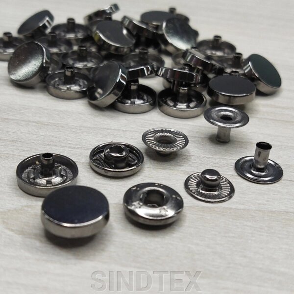 Кнопка Таблетка 12 мм Нержавіюча - темний нікель 720 од (116455) від компанії SINDTEX - фото 1