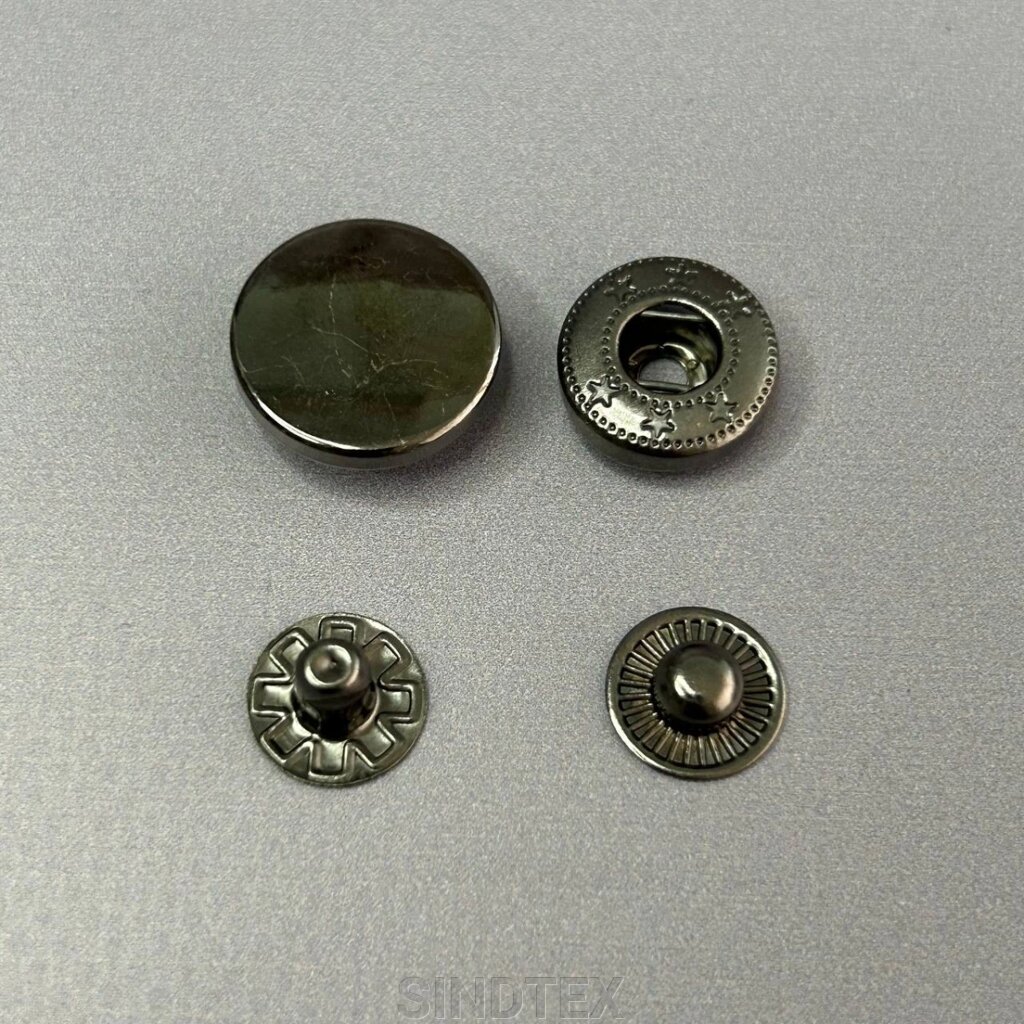 Кнопка таблетка-alfa 17 мм, упаковка 100 шт - темний нікель від компанії SINDTEX - фото 1