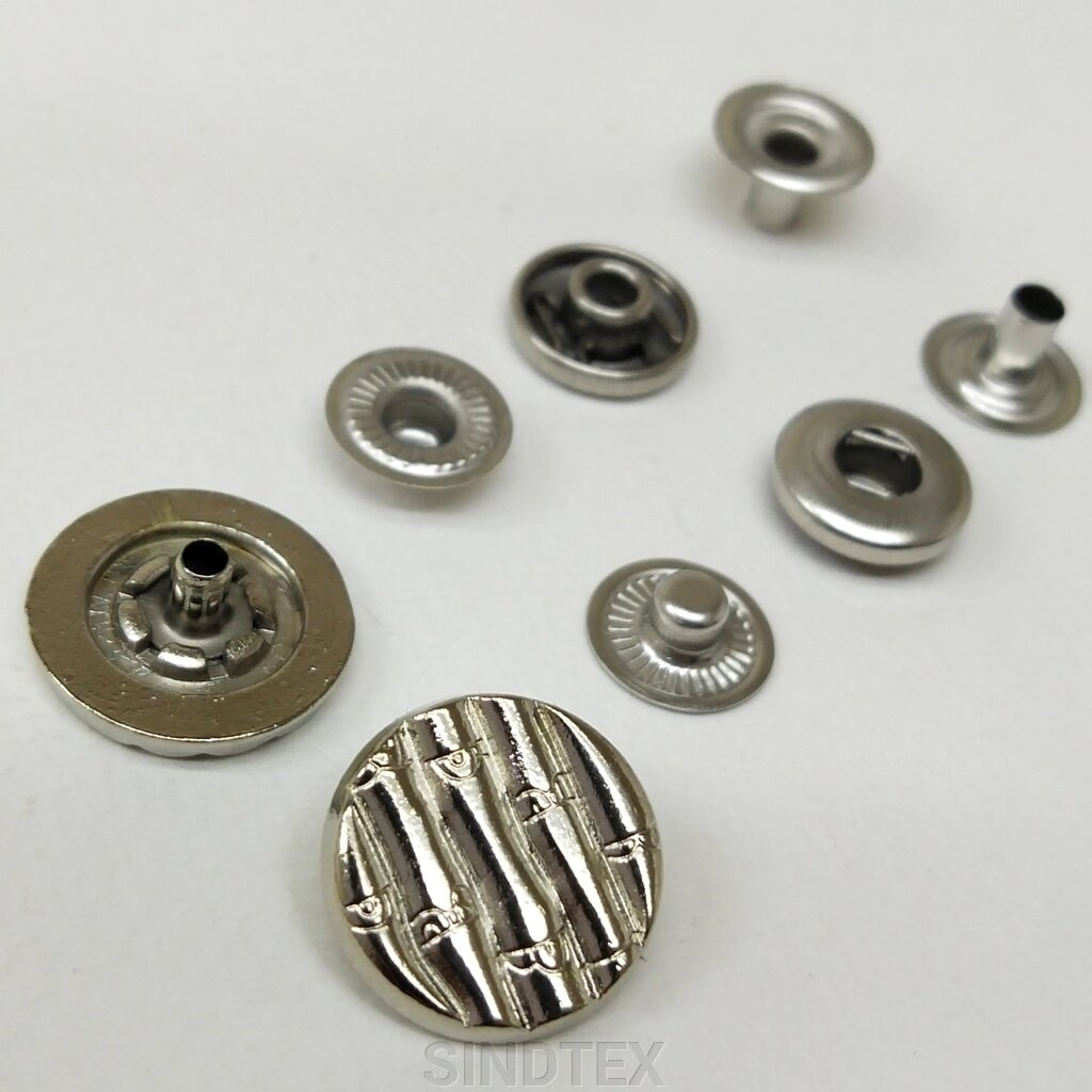 Кнопка ТАБЛІТКА - 17 мм нікель 50 шт. Нержавіюча сталь (108917) від компанії SINDTEX - фото 1