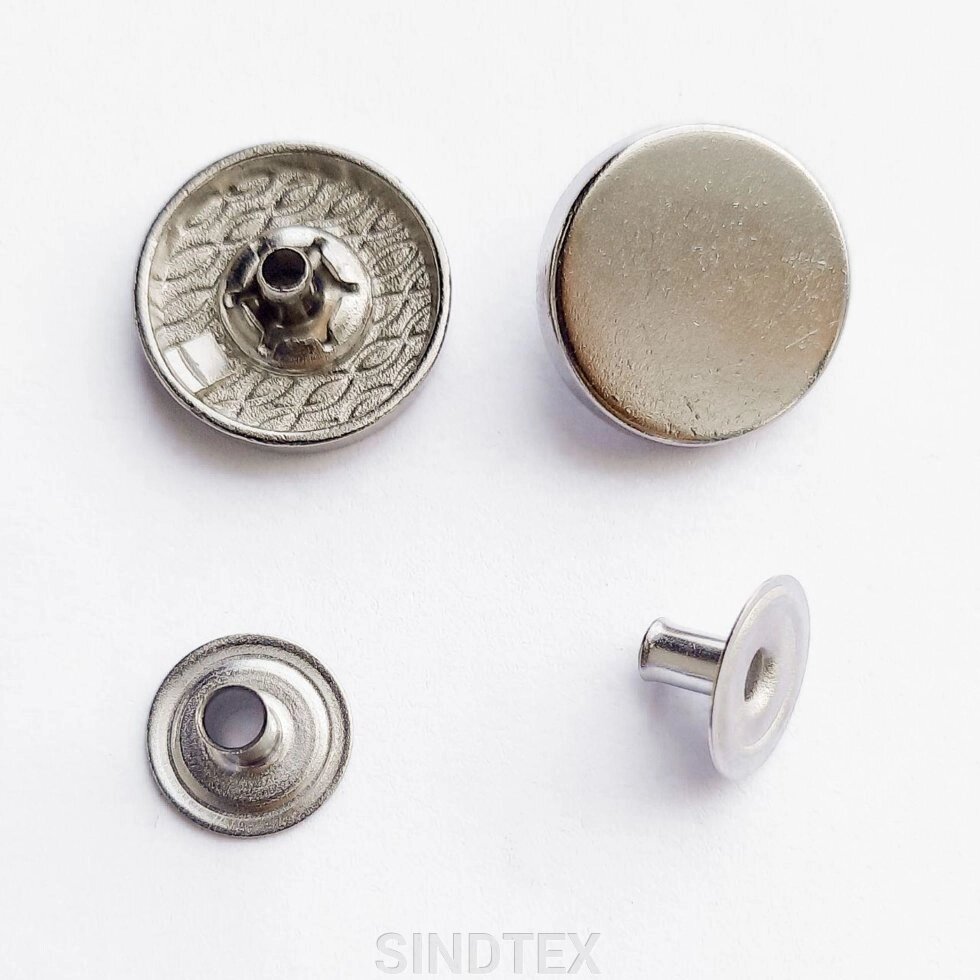 Кнопка ТАБЛІТКА - 17мм Нікель 720шт. Нержавіюча сталь (108917) від компанії SINDTEX - фото 1
