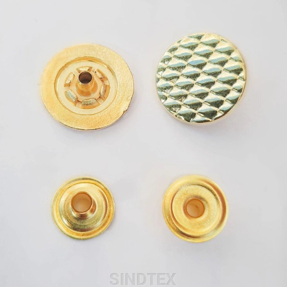 Кнопка ТАБЛІТКА - 17мм Золото 720шт. Нержавіюча сталь (108917) від компанії SINDTEX - фото 1