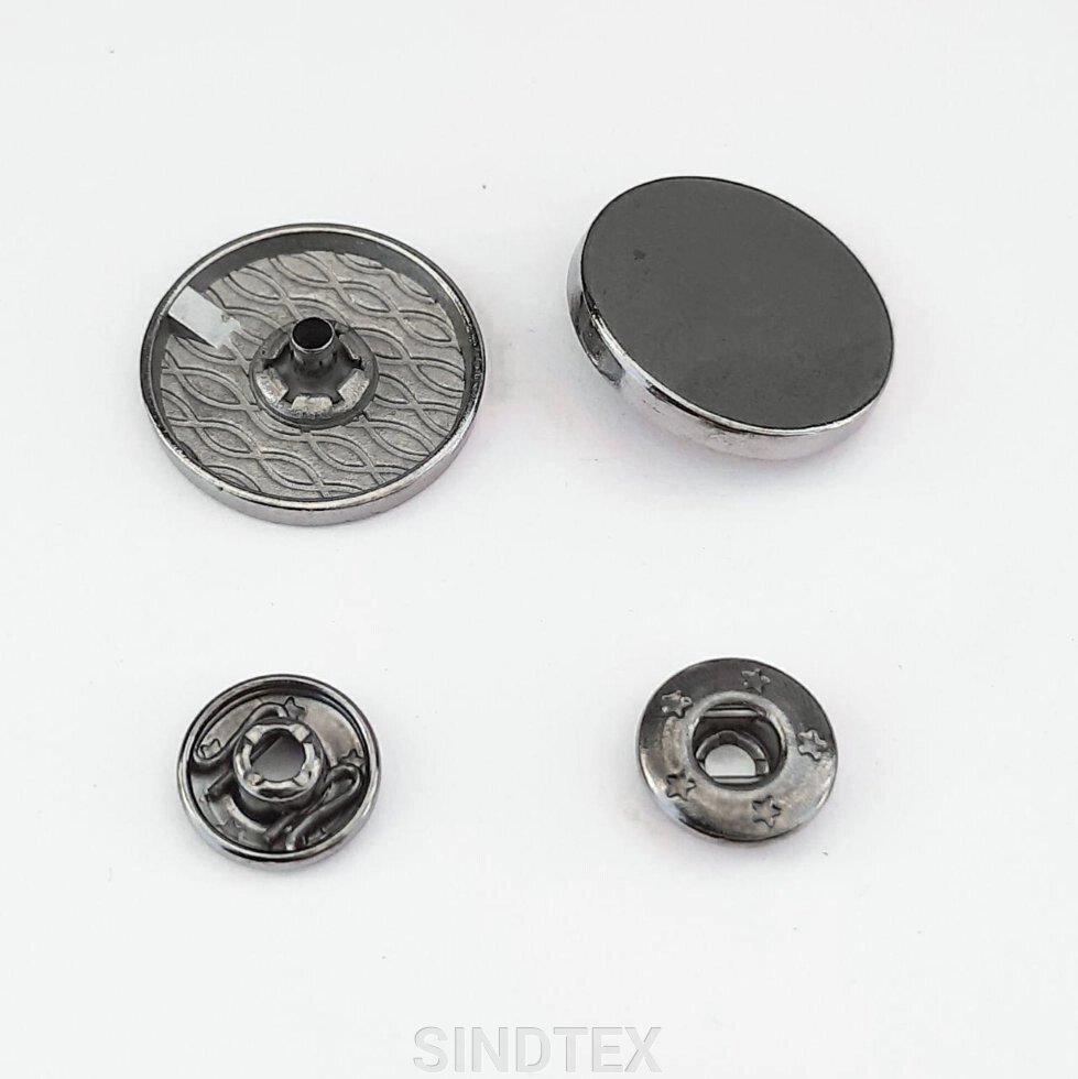 Кнопка ТАБЛІТКА - 22 мм чорний нікель 50 шт. Нержавіюча сталь (108922) від компанії SINDTEX - фото 1