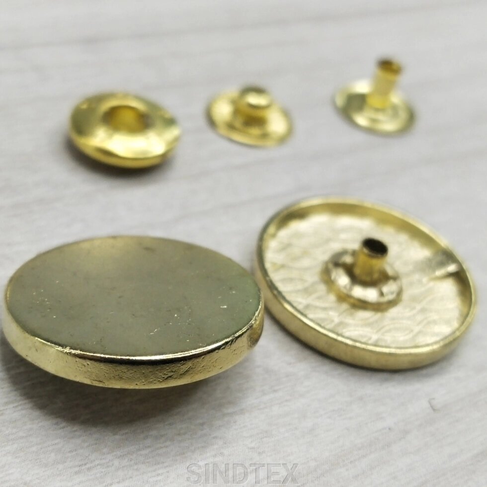 Кнопка ТАБЛІТКА - 22 мм золото 50 шт. Нержавіюча сталь (108922) від компанії SINDTEX - фото 1